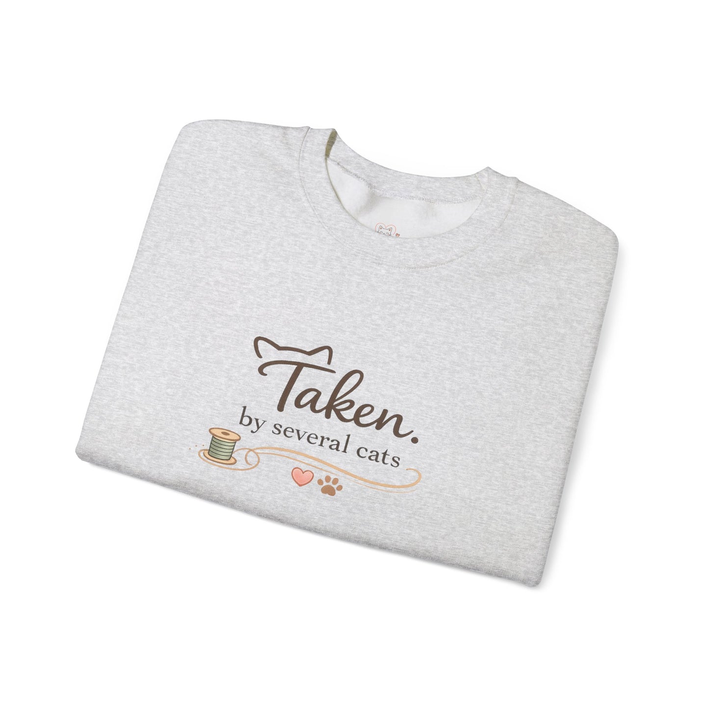 "Taken By Several Cats" Crewneck Print | Cozy Cat Lover Sweatshirt