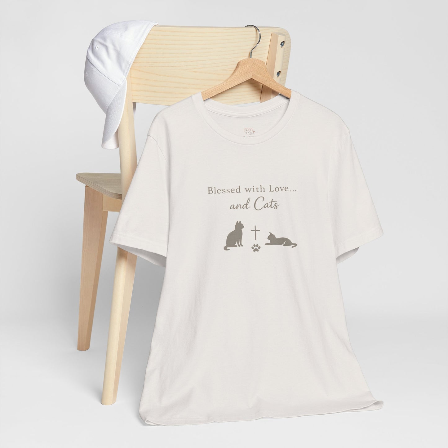 Blessed with Love...and Cats T‑Shirt — Faith Inspired Christian Cat Tee