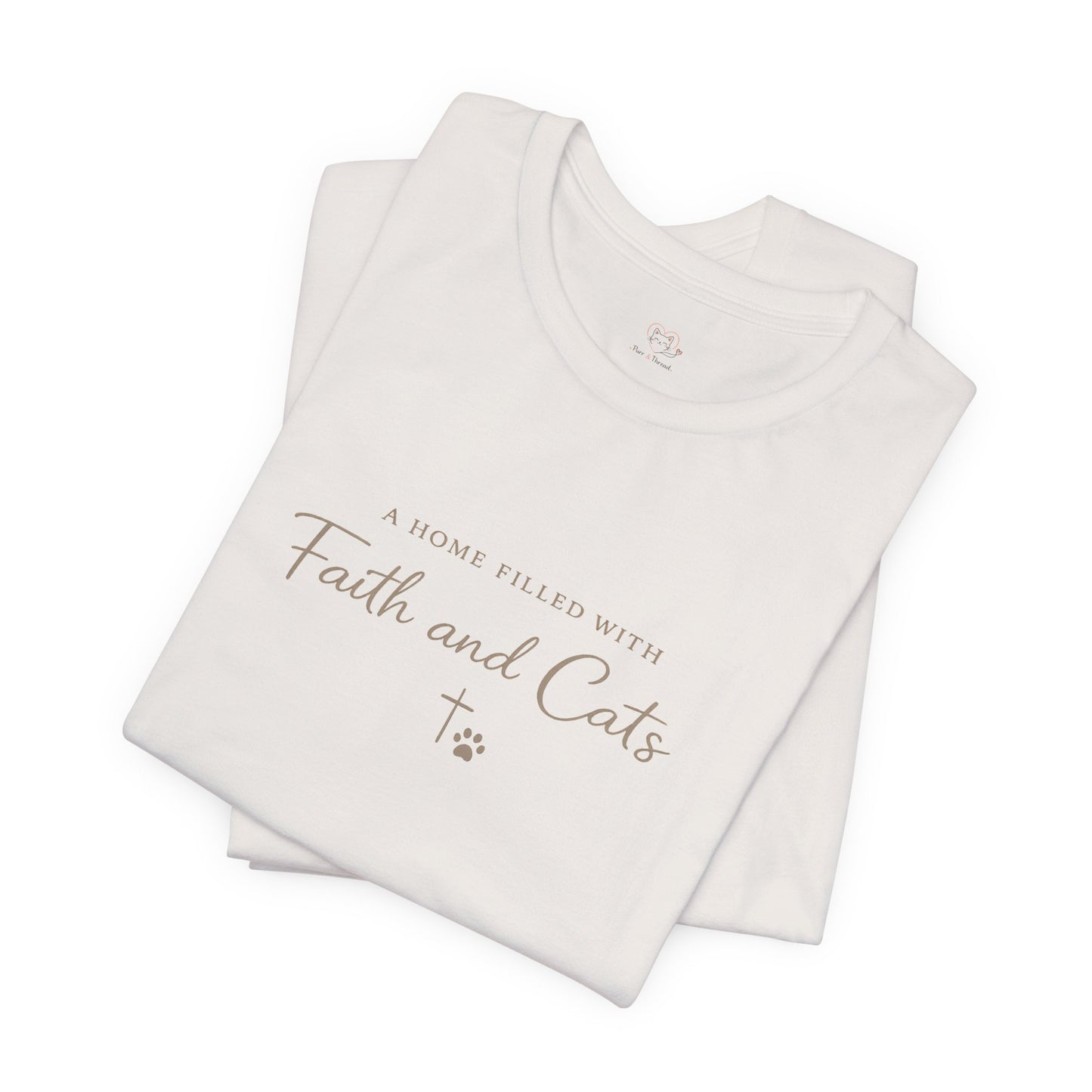Faith and Cats T‑Shirt — Faith Inspired Christian Cat Tee