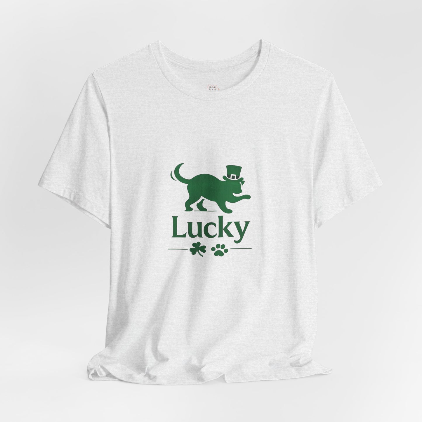 Lucky Cat St. Patrick’s Day T-Shirt | Minimalist Irish Cat Graphic