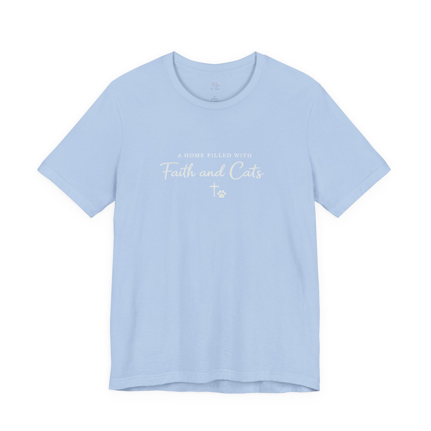 Faith and Cats T‑Shirt — Faith Inspired Christian Cat Tee