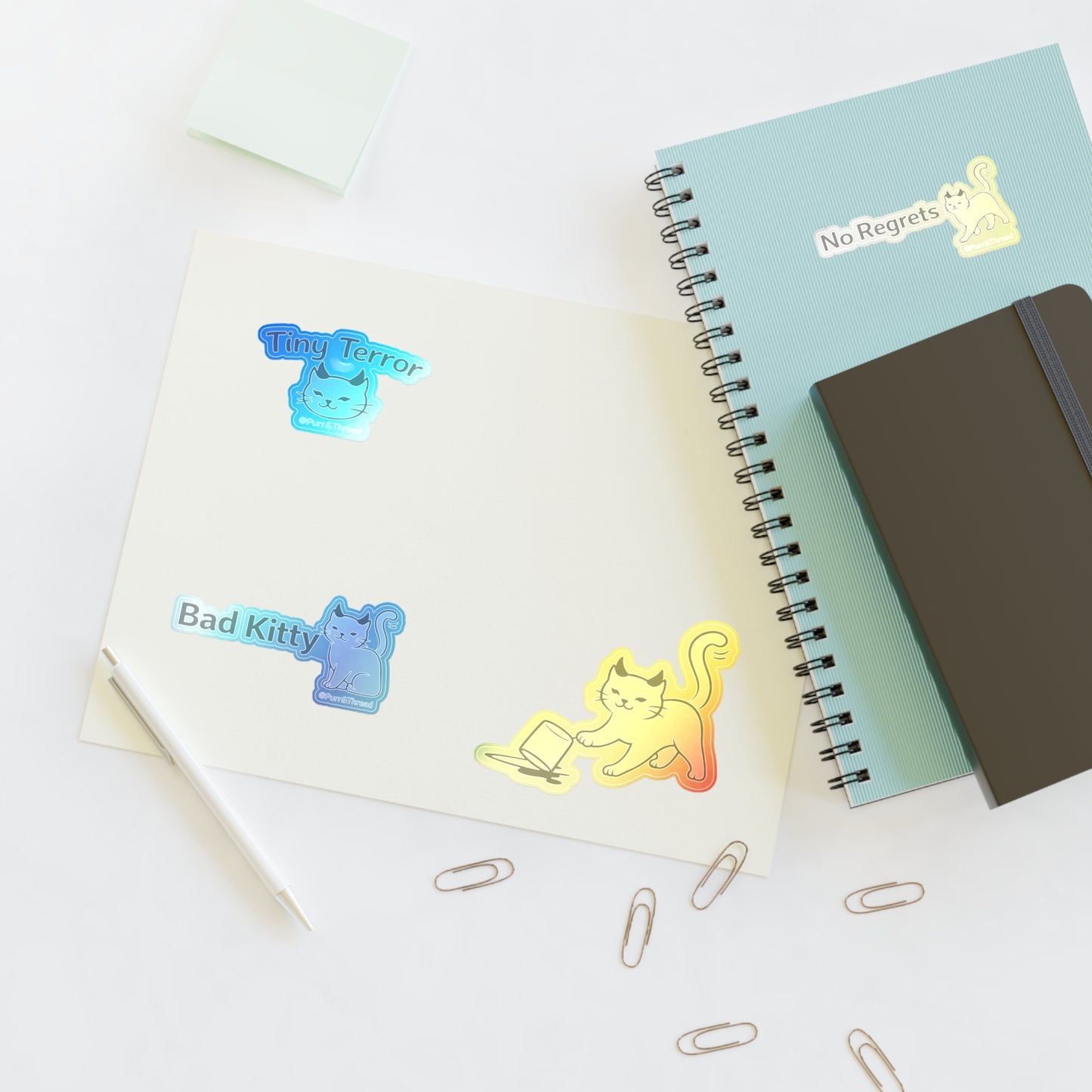 Bad Kitty Sticker Sheet — Sassy Kitty Planner & Laptop Stickers