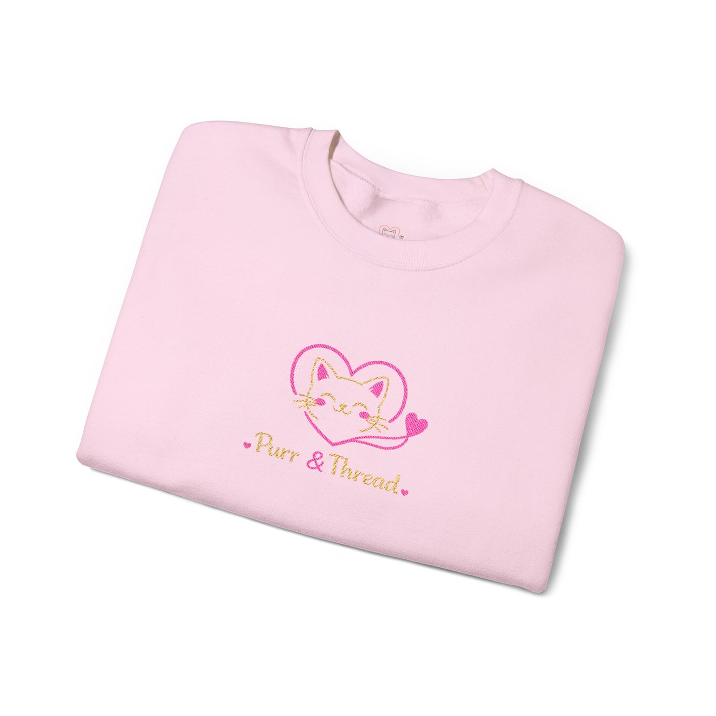 Purr & Thread Embroidered Unisex Heavy Blend™ Crewneck Sweatshirt