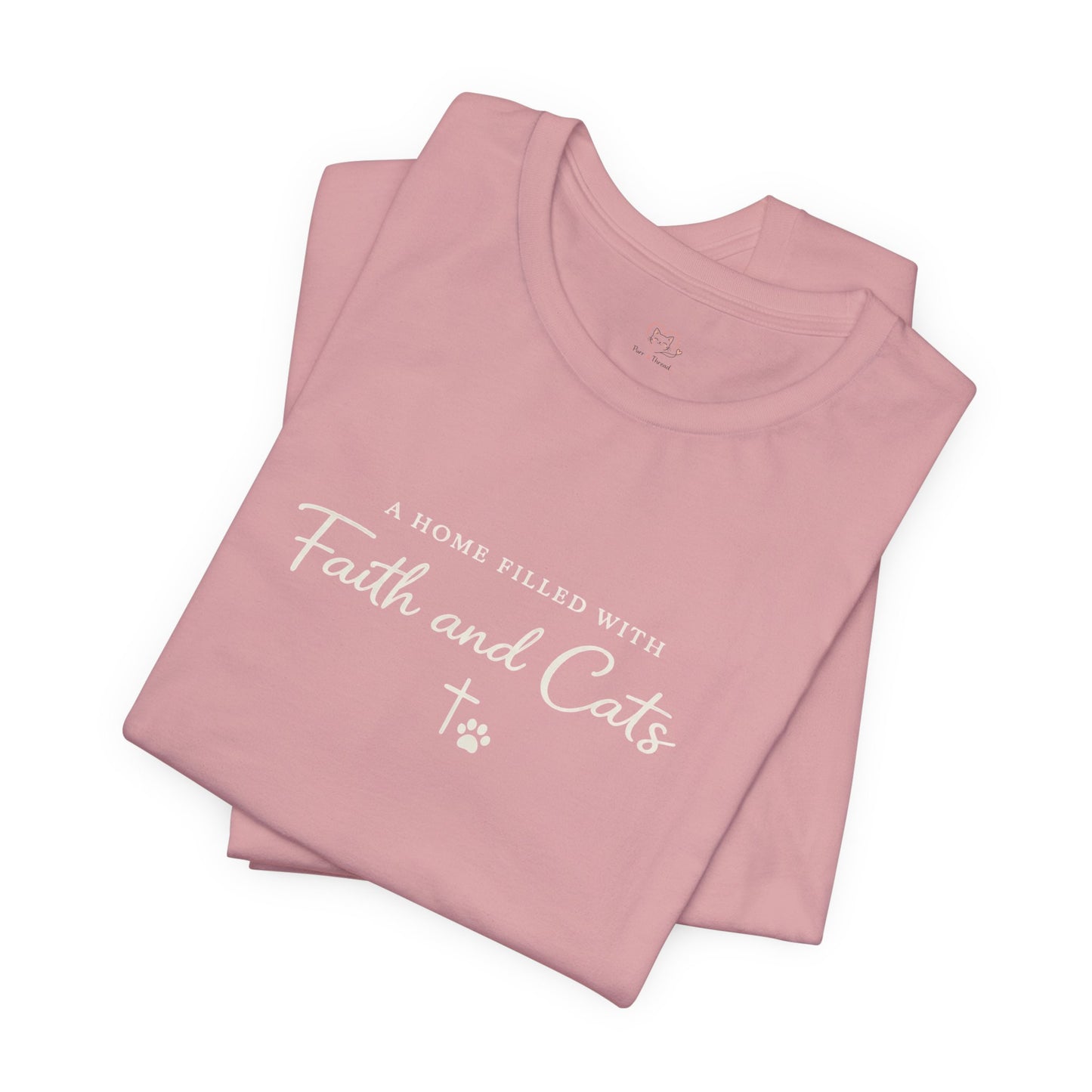 Faith and Cats T‑Shirt — Faith Inspired Christian Cat Tee