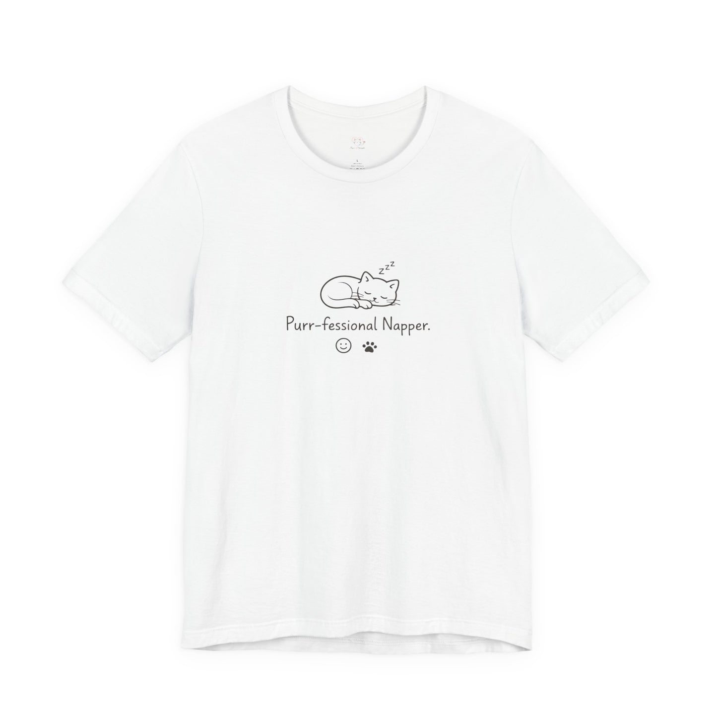 Purr-fessional Napper T‑Shirt — Cute Sleeping Cat Tee