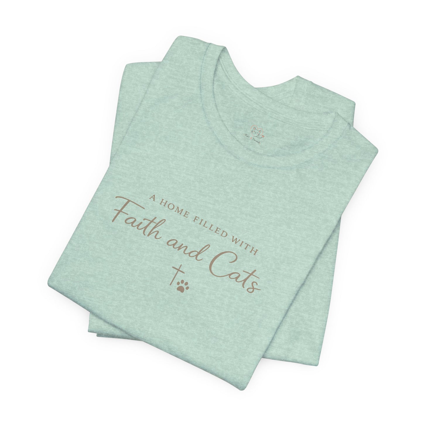 Faith and Cats T‑Shirt — Faith Inspired Christian Cat Tee