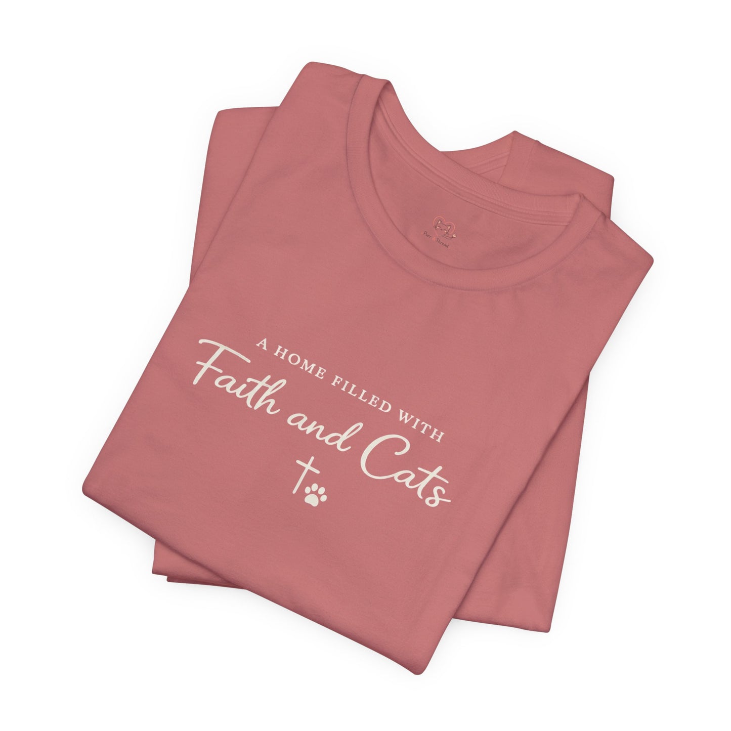 Faith and Cats T‑Shirt — Faith Inspired Christian Cat Tee