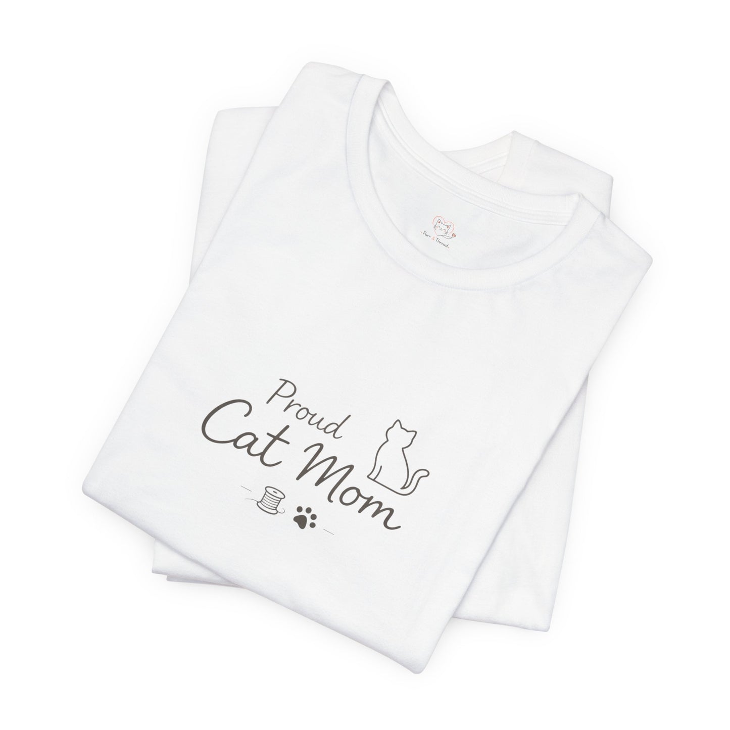 Proud Cat Mom T‑Shirt — Cute Sleeping Cat Tee