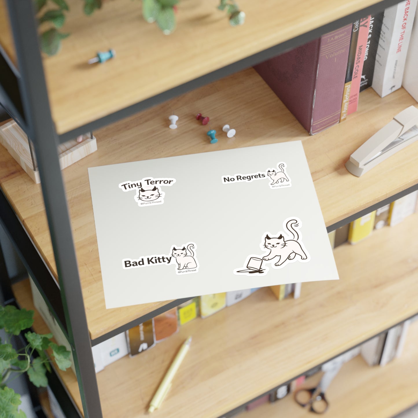 Bad Kitty Sticker Sheet — Sassy Kitty Planner & Laptop Stickers