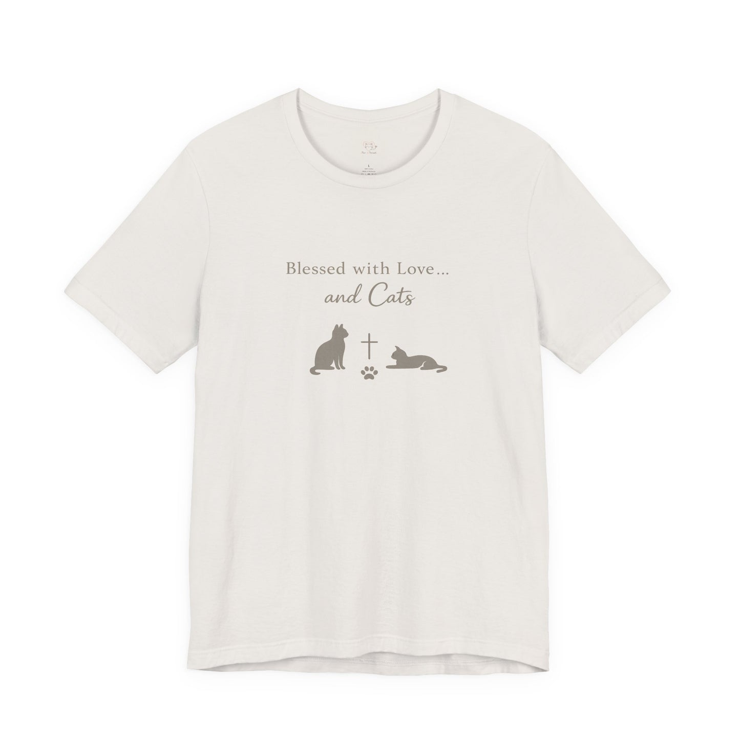 Blessed with Love...and Cats T‑Shirt — Faith Inspired Christian Cat Tee