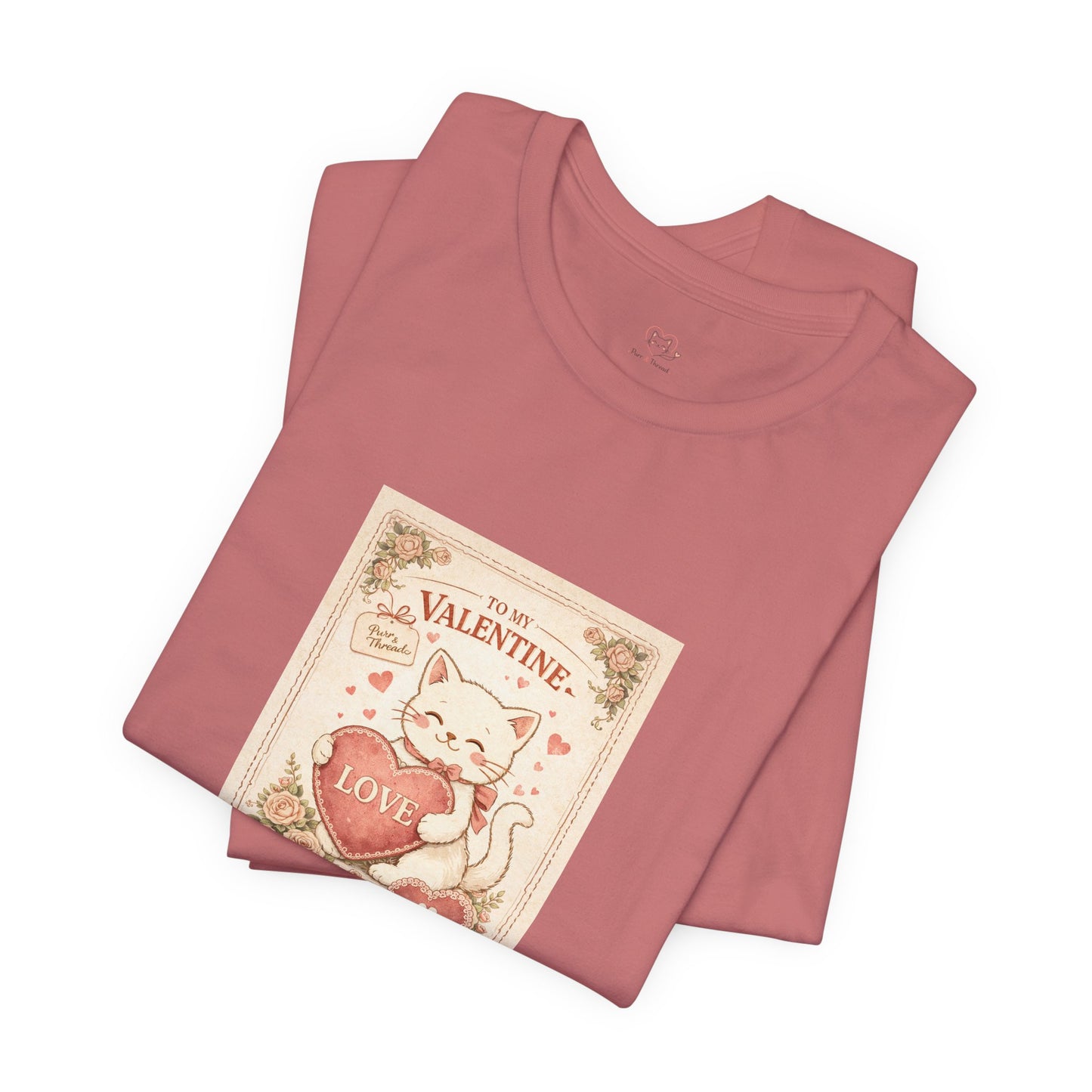 Vintage Postcard Valentine Cat Shirt | Vintage Cat Lover Tee