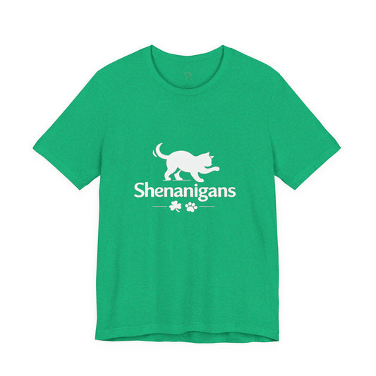 Shenanigans Cat Shirt – St. Patrick’s Day Tee for Cat Lovers
