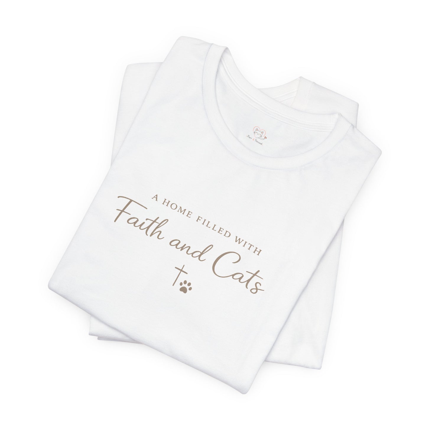 Faith and Cats T‑Shirt — Faith Inspired Christian Cat Tee