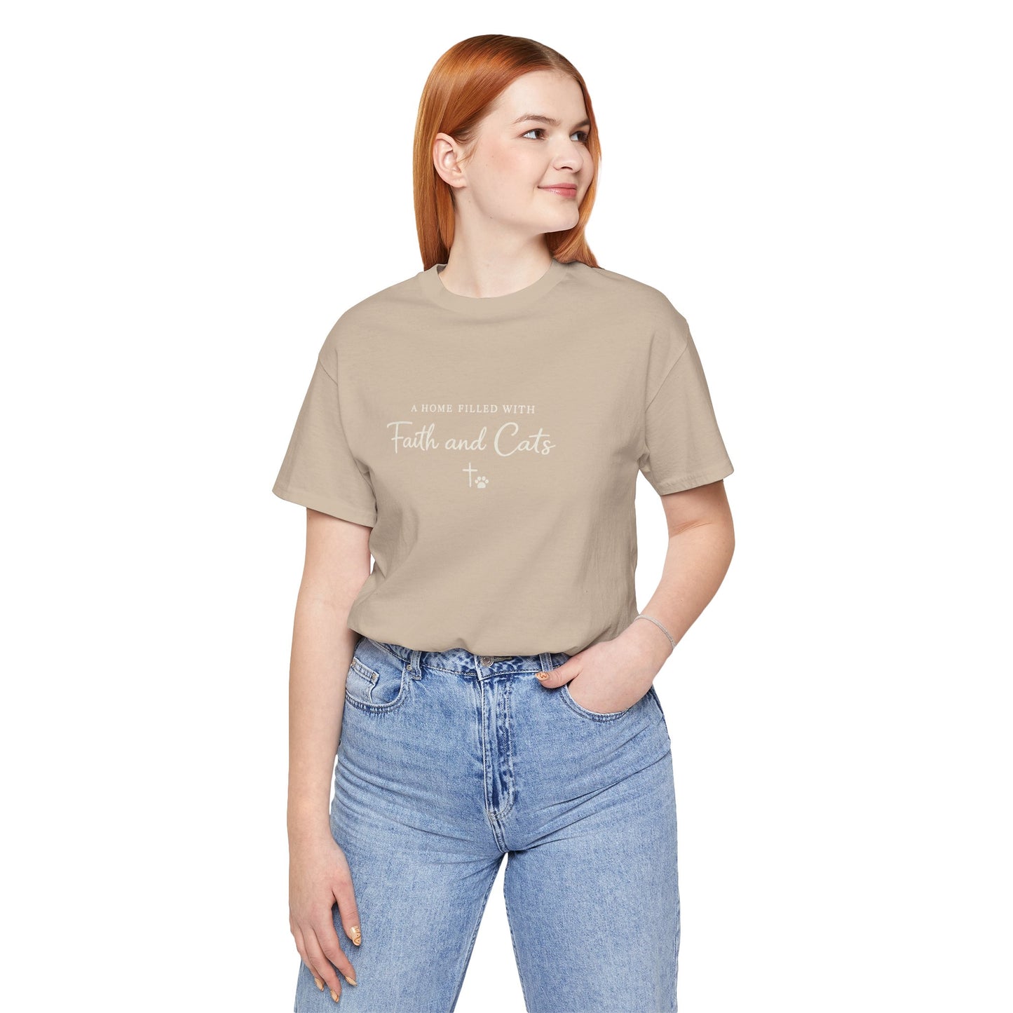 Faith and Cats T‑Shirt — Faith Inspired Christian Cat Tee