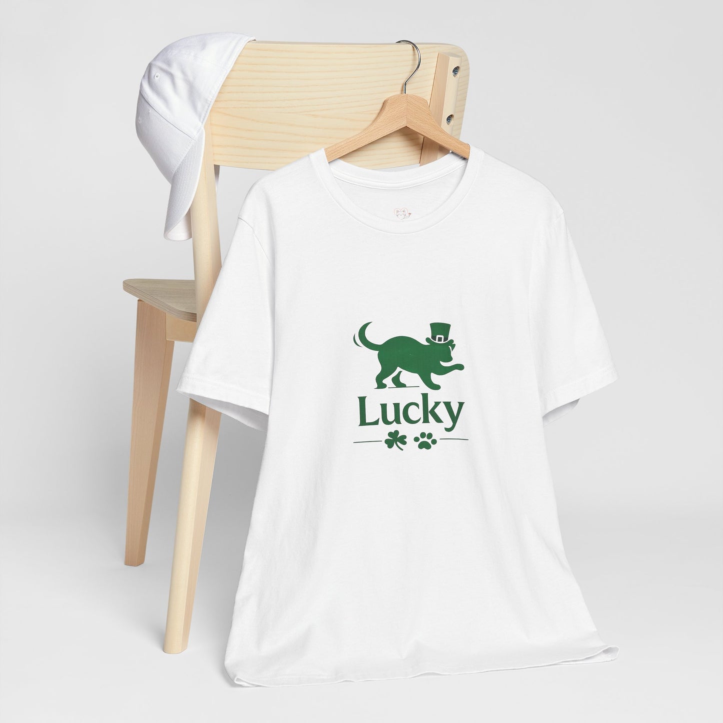 Lucky Cat St. Patrick’s Day T-Shirt | Minimalist Irish Cat Graphic