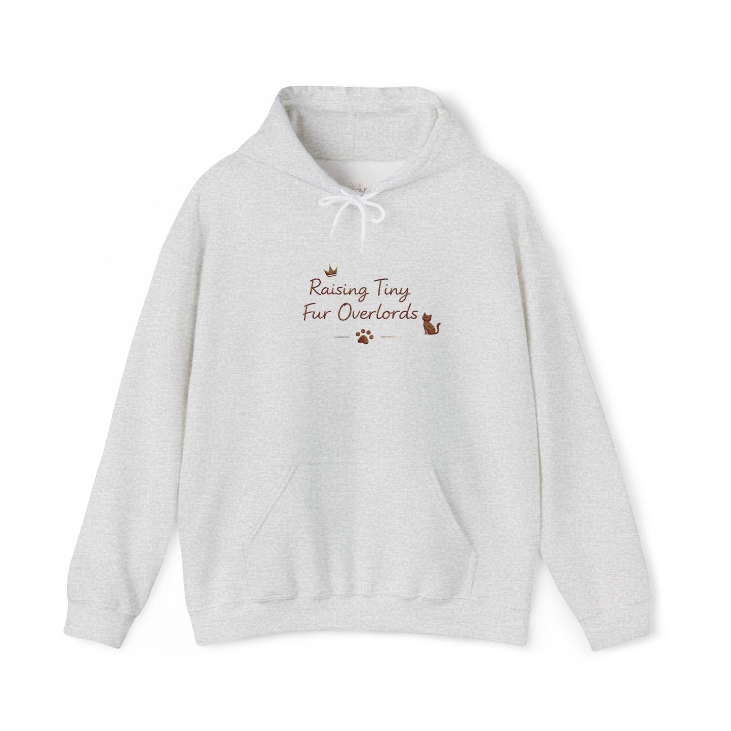 Raising Tiny Fur Overlords Hoodie — Embroidered Cute Cat Pullover