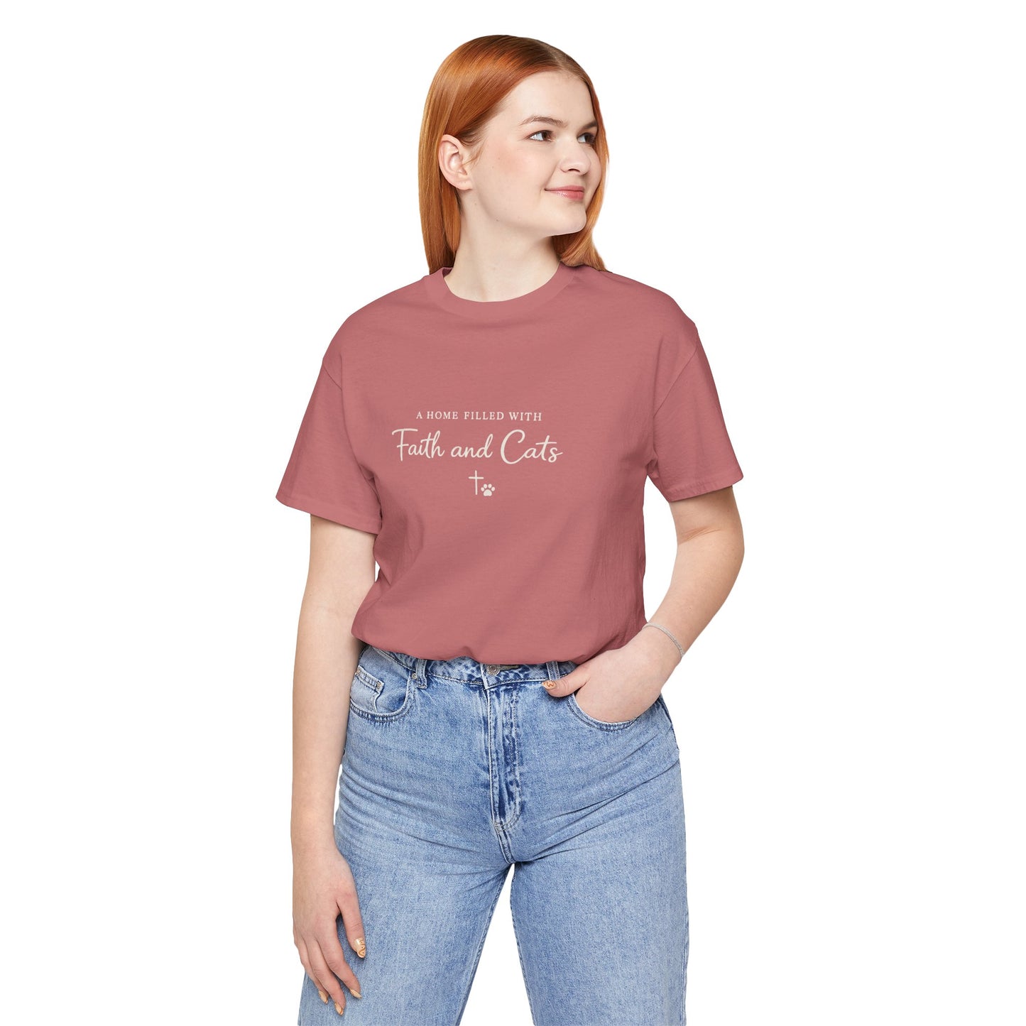 Faith and Cats T‑Shirt — Faith Inspired Christian Cat Tee