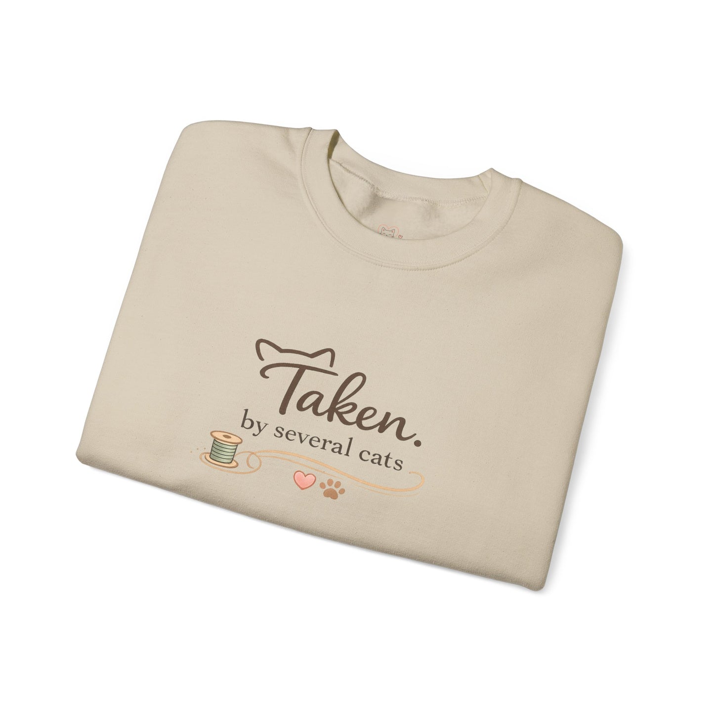 "Taken By Several Cats" Crewneck Print | Cozy Cat Lover Sweatshirt