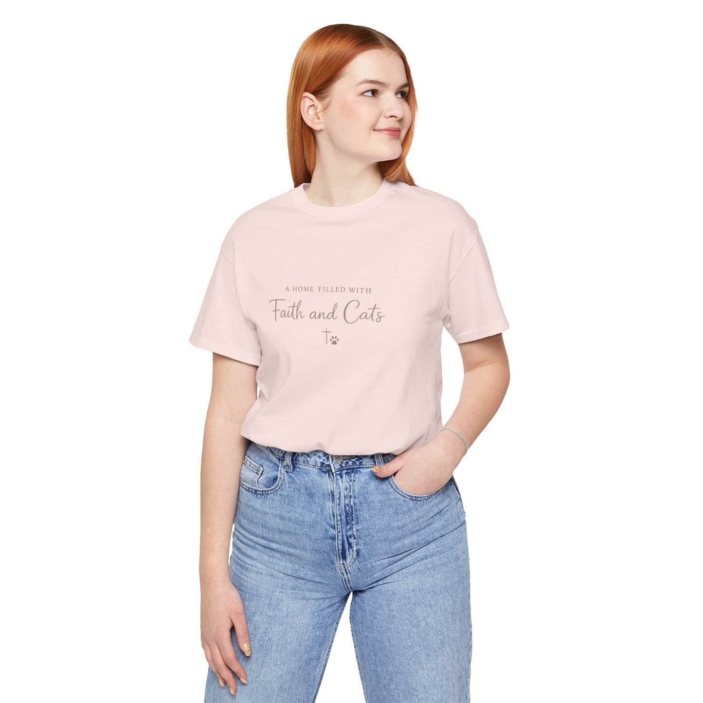 Faith and Cats T‑Shirt — Faith Inspired Christian Cat Tee