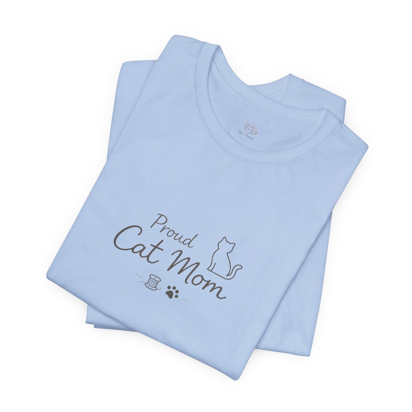 Proud Cat Mom T‑Shirt — Cute Sleeping Cat Tee