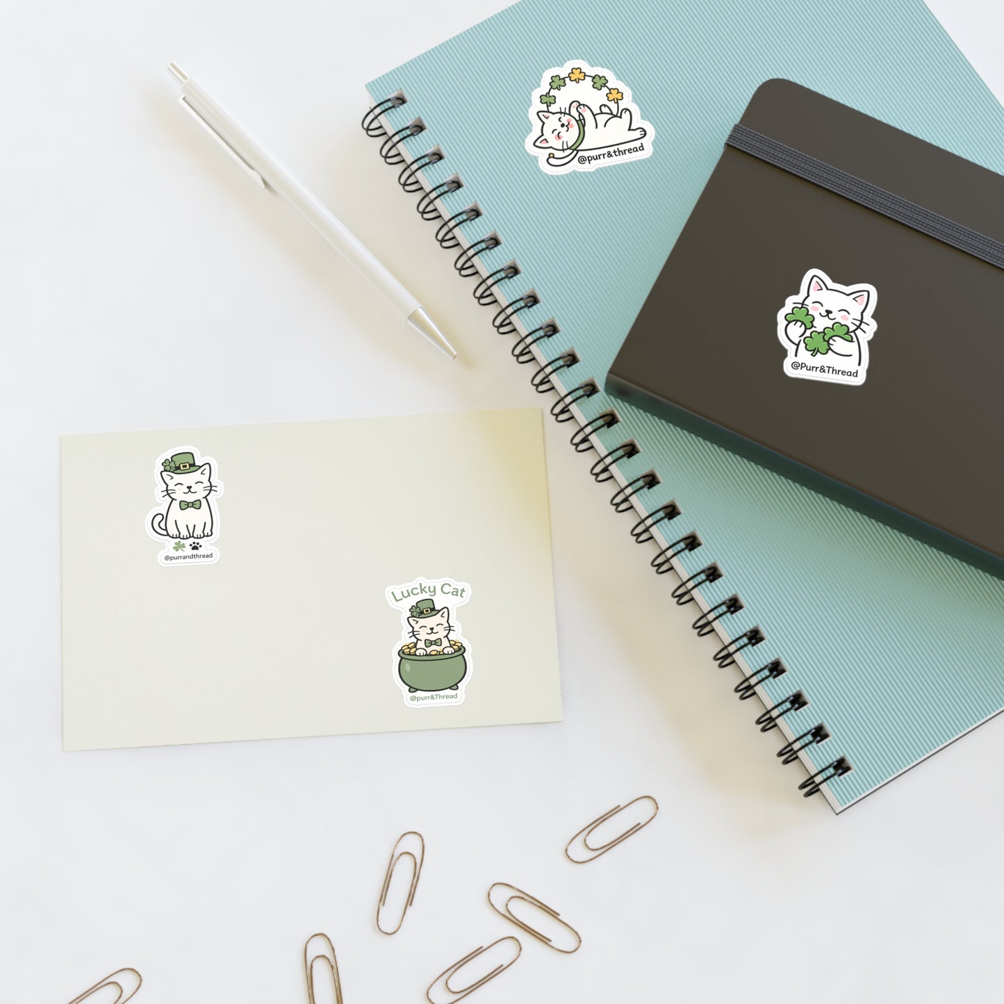 Lucky Cats St. Patrick’s Day Sticker Collection 🍀🐾