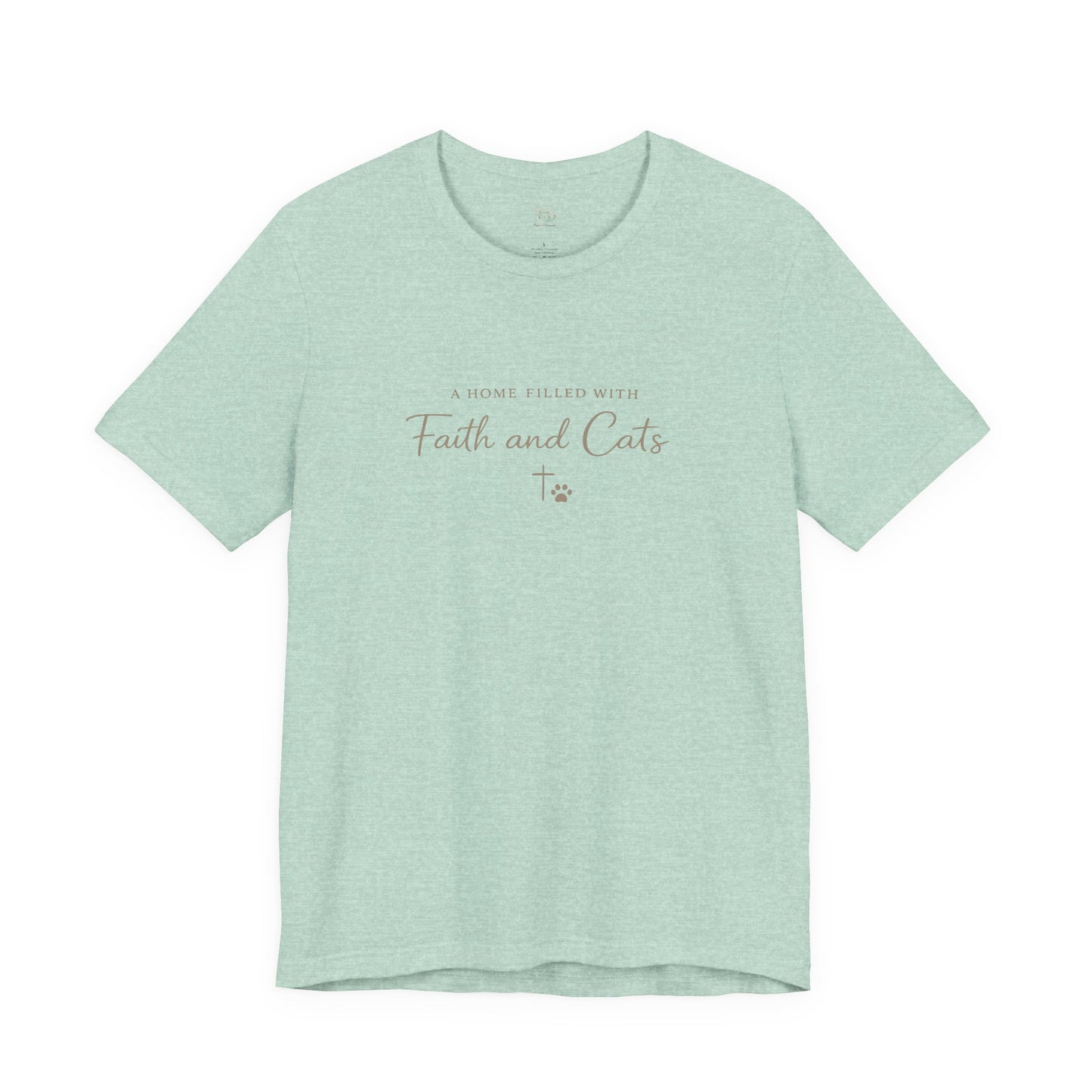 Faith and Cats T‑Shirt — Faith Inspired Christian Cat Tee
