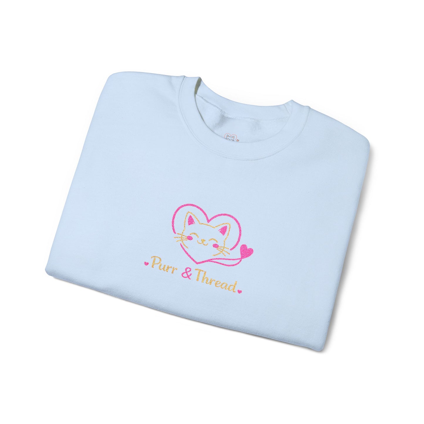 Purr & Thread Embroidered Unisex Heavy Blend™ Crewneck Sweatshirt