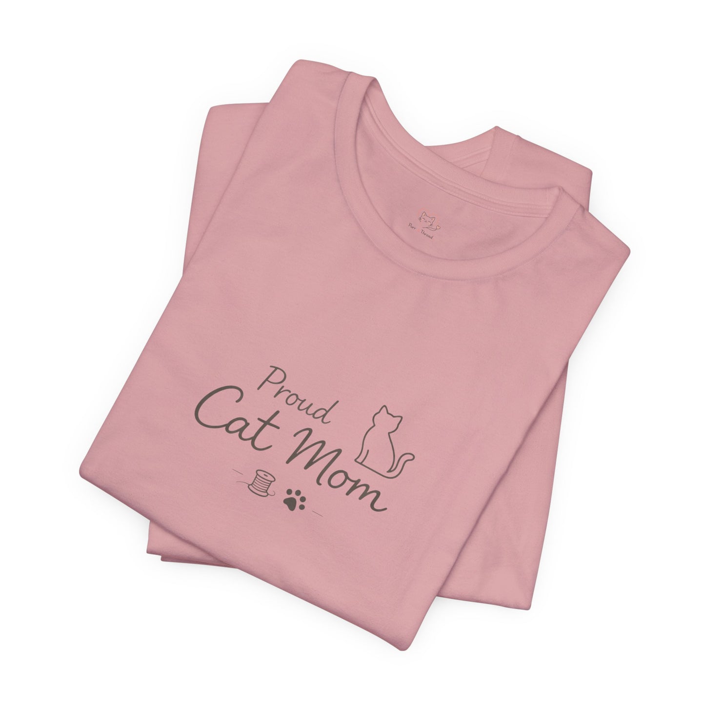 Proud Cat Mom T‑Shirt — Cute Sleeping Cat Tee