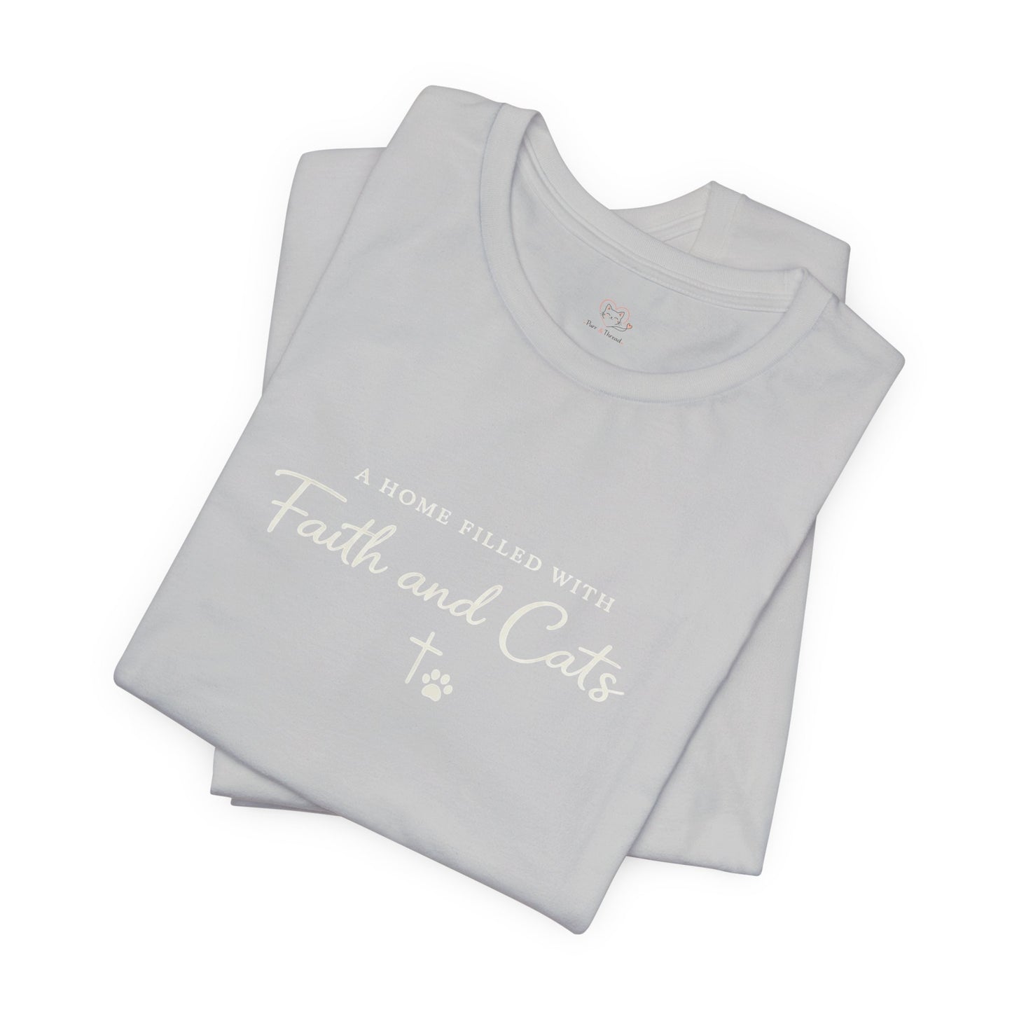 Faith and Cats T‑Shirt — Faith Inspired Christian Cat Tee