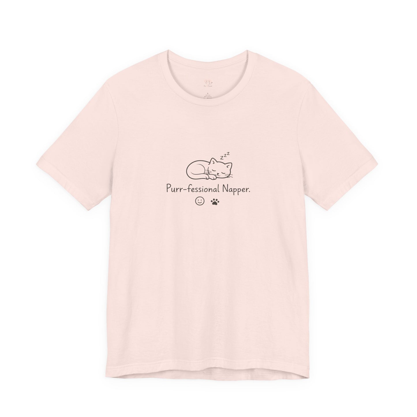 Purr-fessional Napper T‑Shirt — Cute Sleeping Cat Tee