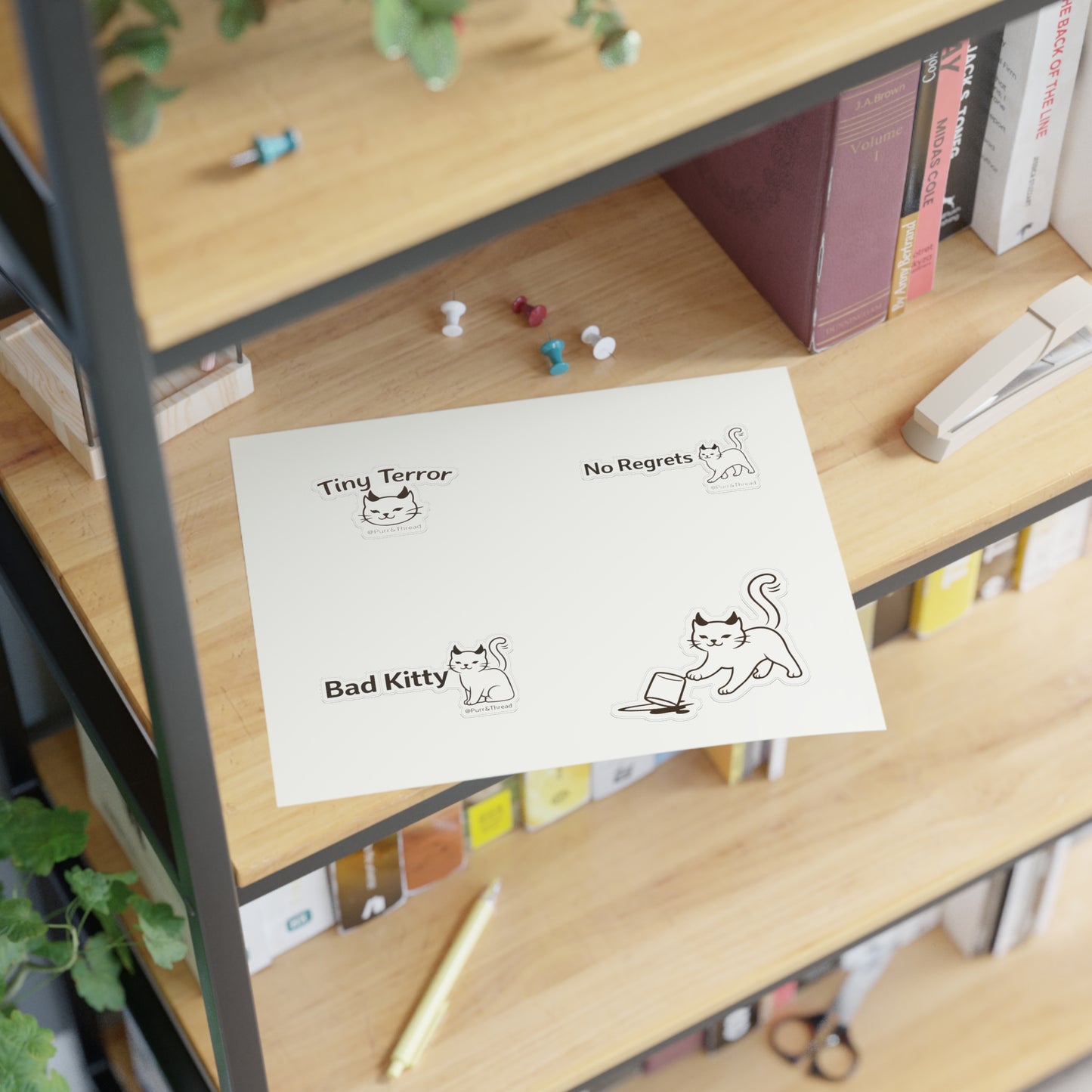 Bad Kitty Sticker Sheet — Sassy Kitty Planner & Laptop Stickers