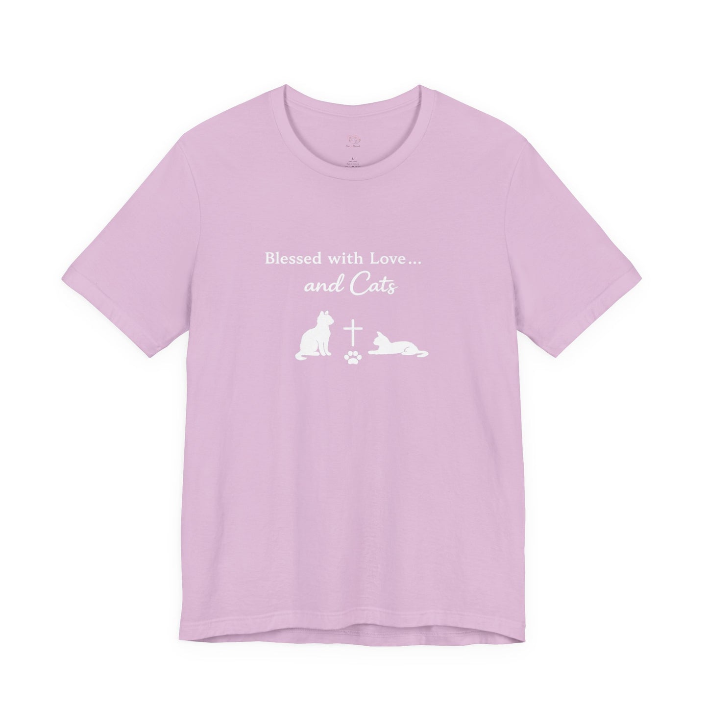 Blessed with Love...and Cats T‑Shirt — Faith Inspired Christian Cat Tee