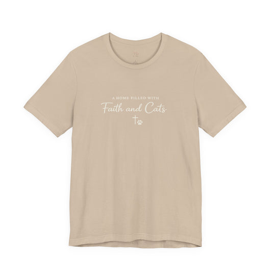 Faith and Cats T‑Shirt — Faith Inspired Christian Cat Tee