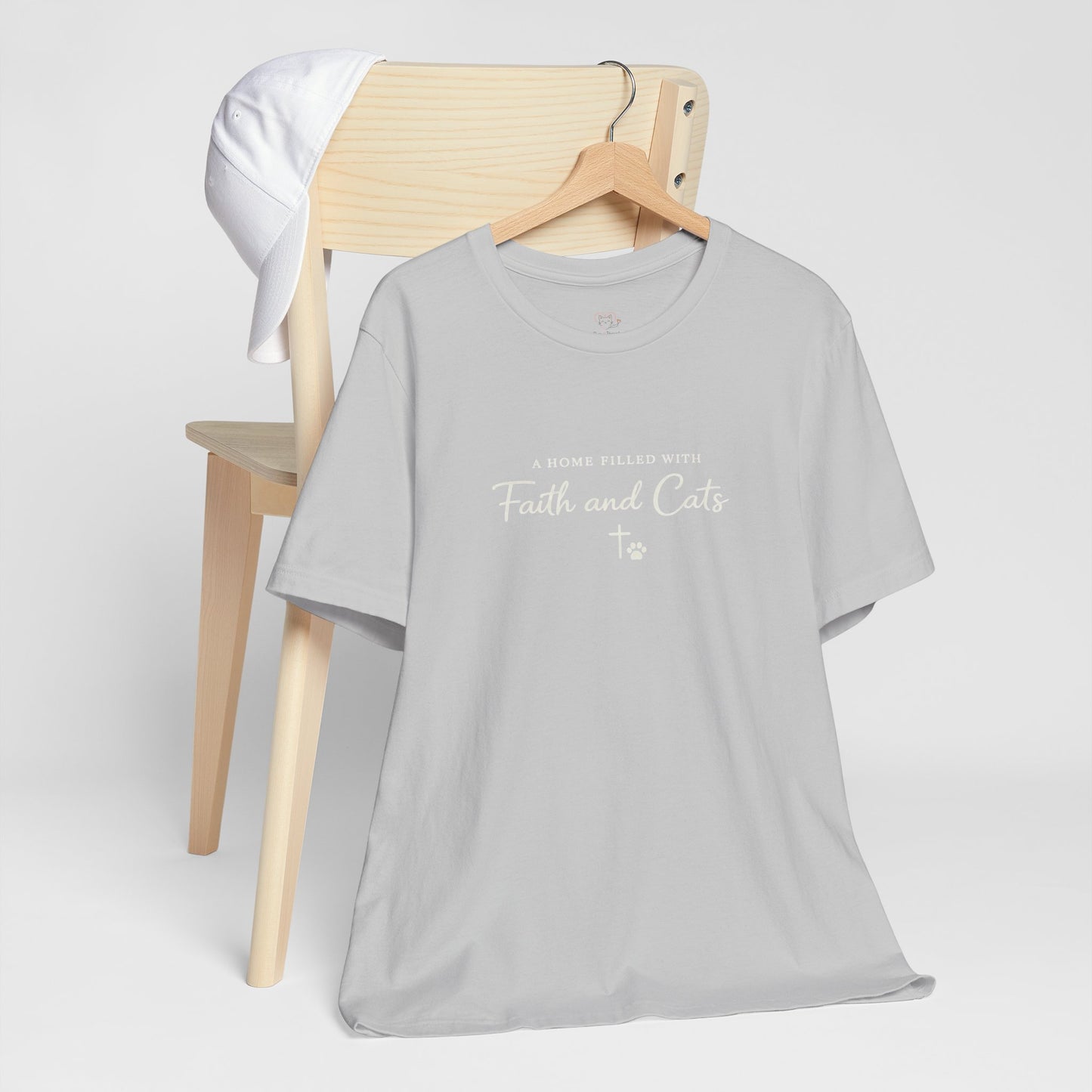 Faith and Cats T‑Shirt — Faith Inspired Christian Cat Tee