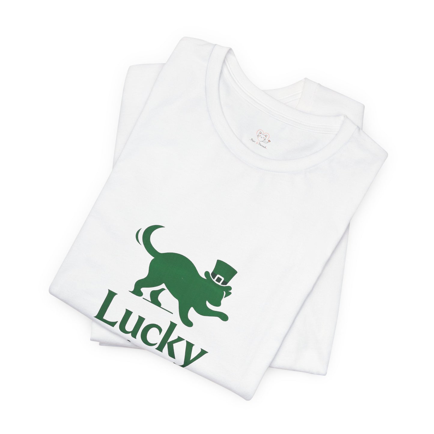 Lucky Cat St. Patrick’s Day T-Shirt | Minimalist Irish Cat Graphic