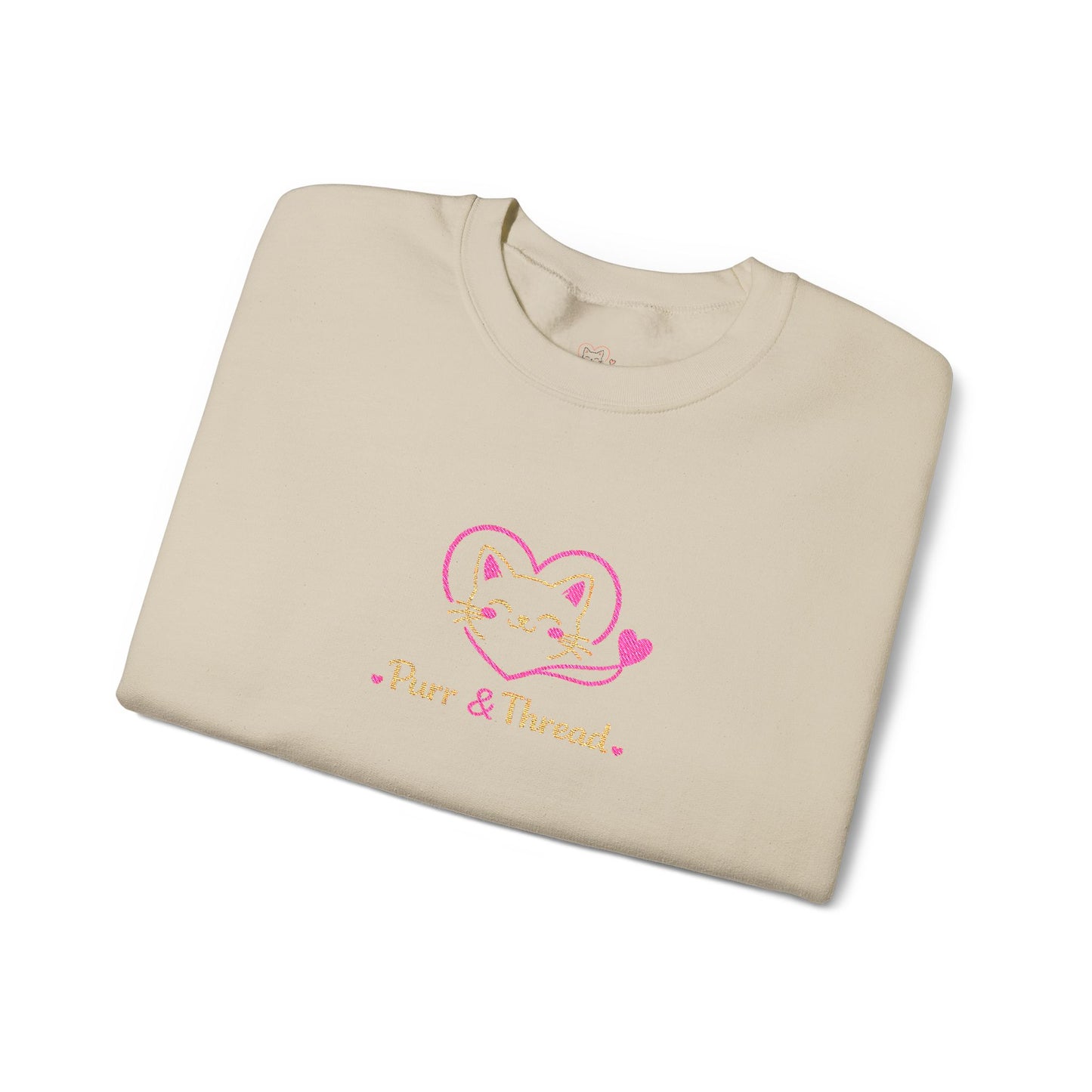 Purr & Thread Embroidered Unisex Heavy Blend™ Crewneck Sweatshirt