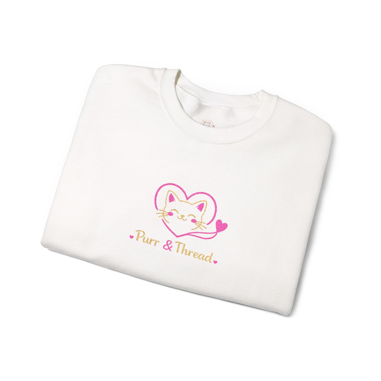 Purr & Thread Embroidered Unisex Heavy Blend™ Crewneck Sweatshirt