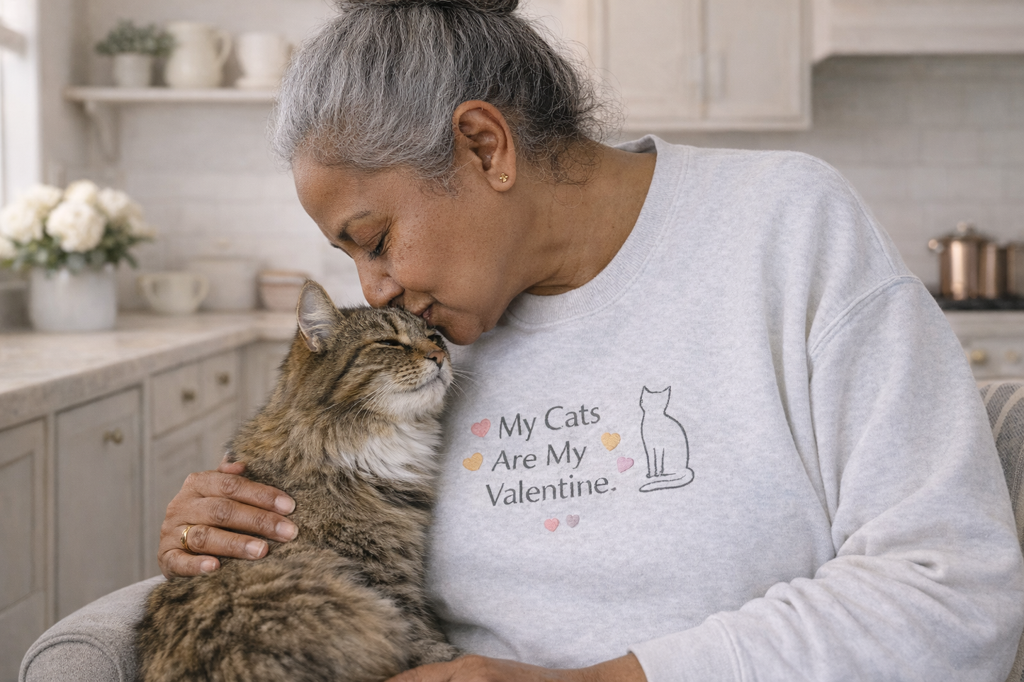 My Cats Are My Valentine Crewneck | Cozy Cat Lover Sweatshirt