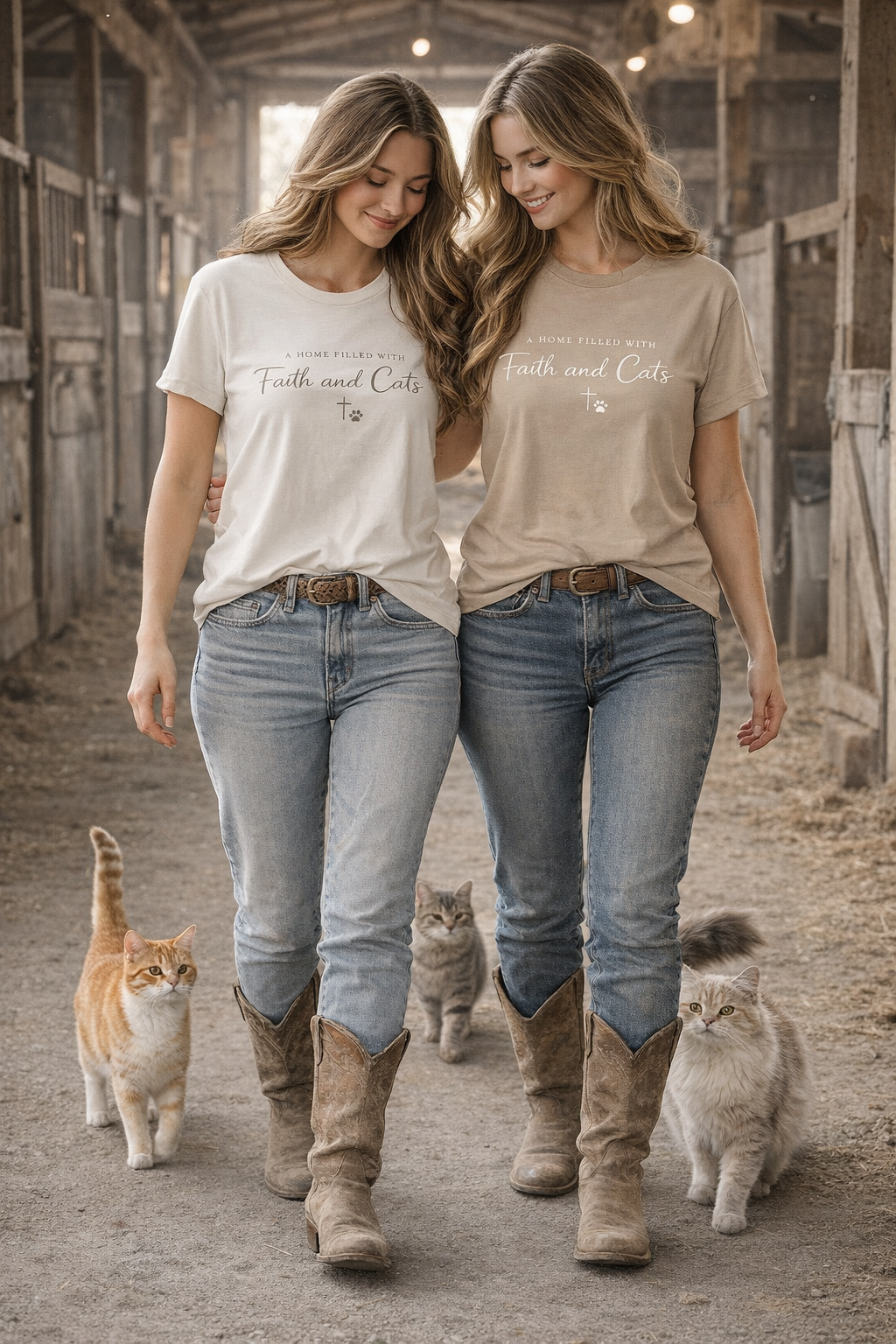 Faith and Cats T‑Shirt — Faith Inspired Christian Cat Tee