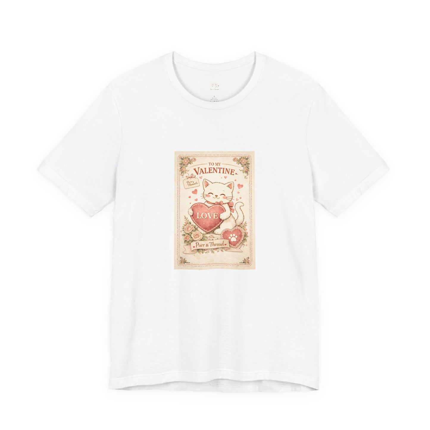Vintage Postcard Valentine Cat Shirt | Vintage Cat Lover Tee