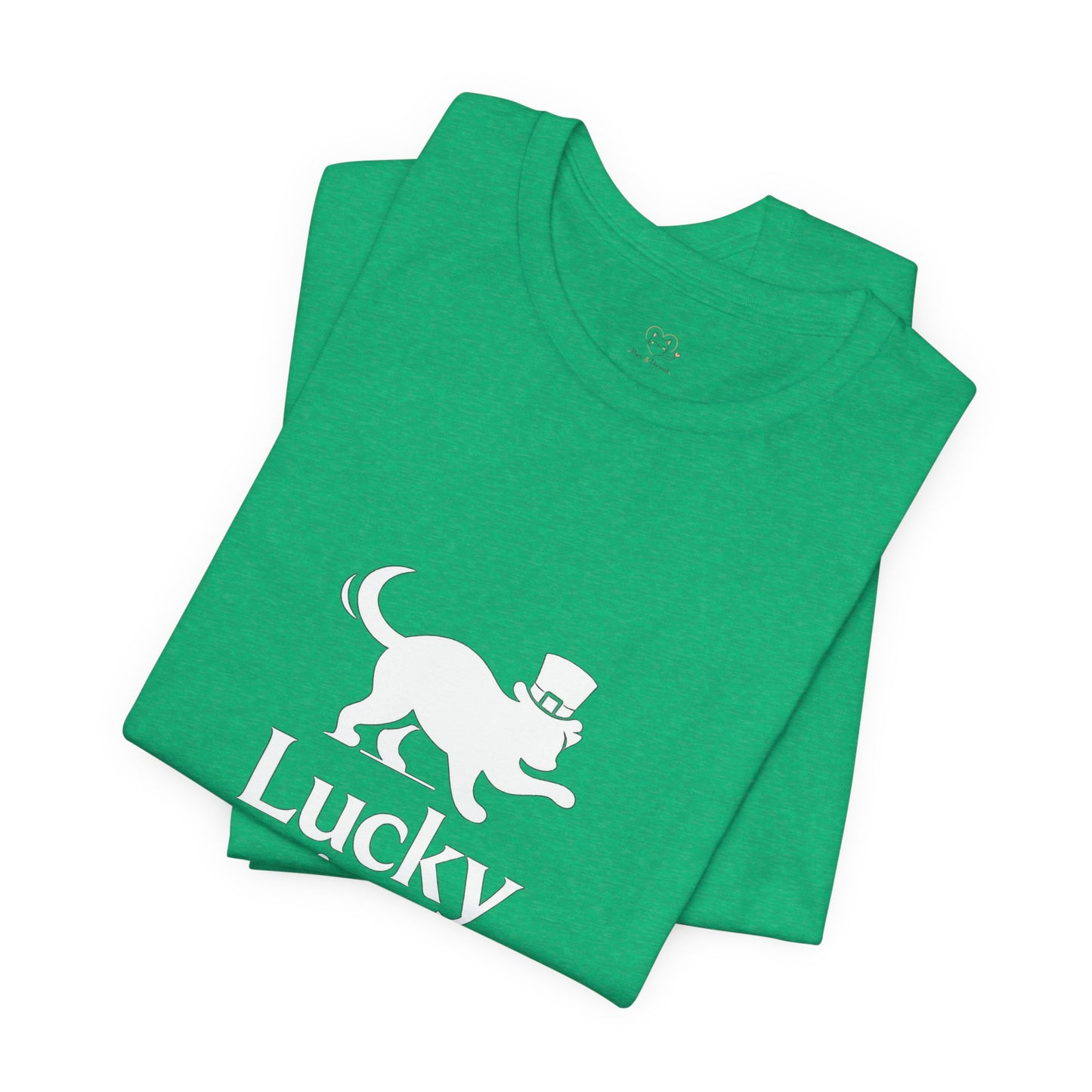 Lucky Cat St. Patrick’s Day T-Shirt | Minimalist Irish Cat Graphic