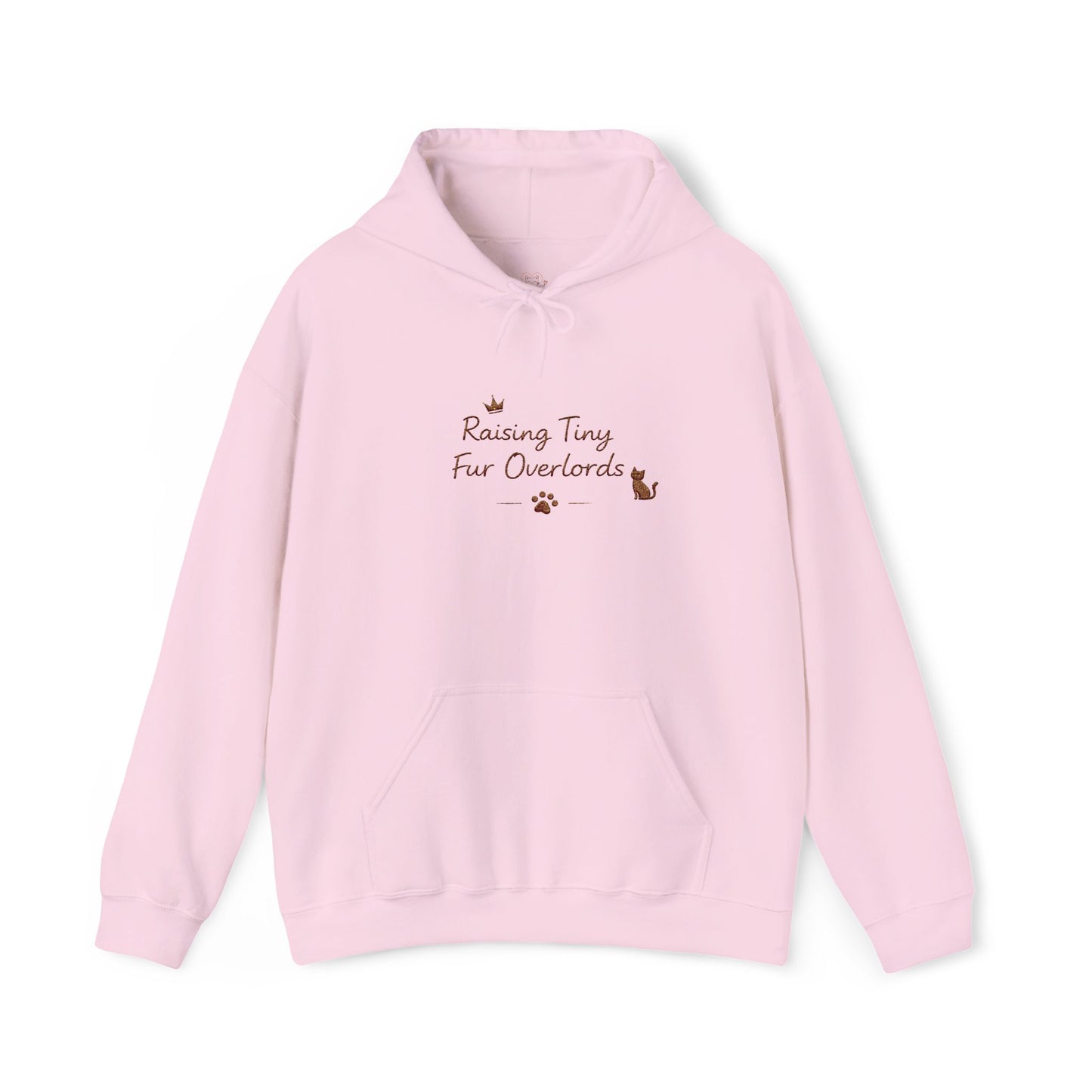 Raising Tiny Fur Overlords Hoodie — Embroidered Cute Cat Pullover