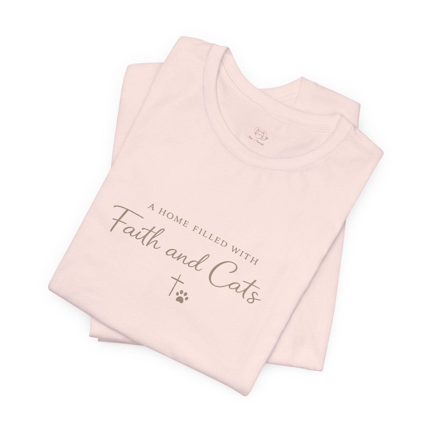 Faith and Cats T‑Shirt — Faith Inspired Christian Cat Tee