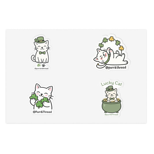 Lucky Cats St. Patrick’s Day Sticker Collection 🍀🐾