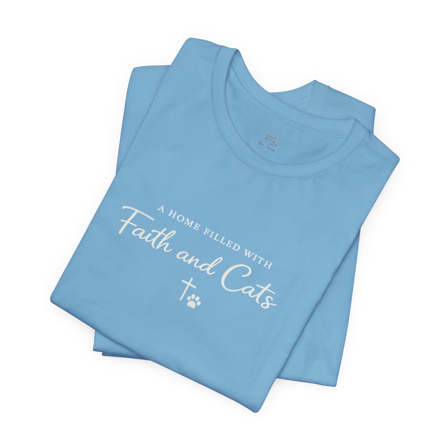 Faith and Cats T‑Shirt — Faith Inspired Christian Cat Tee