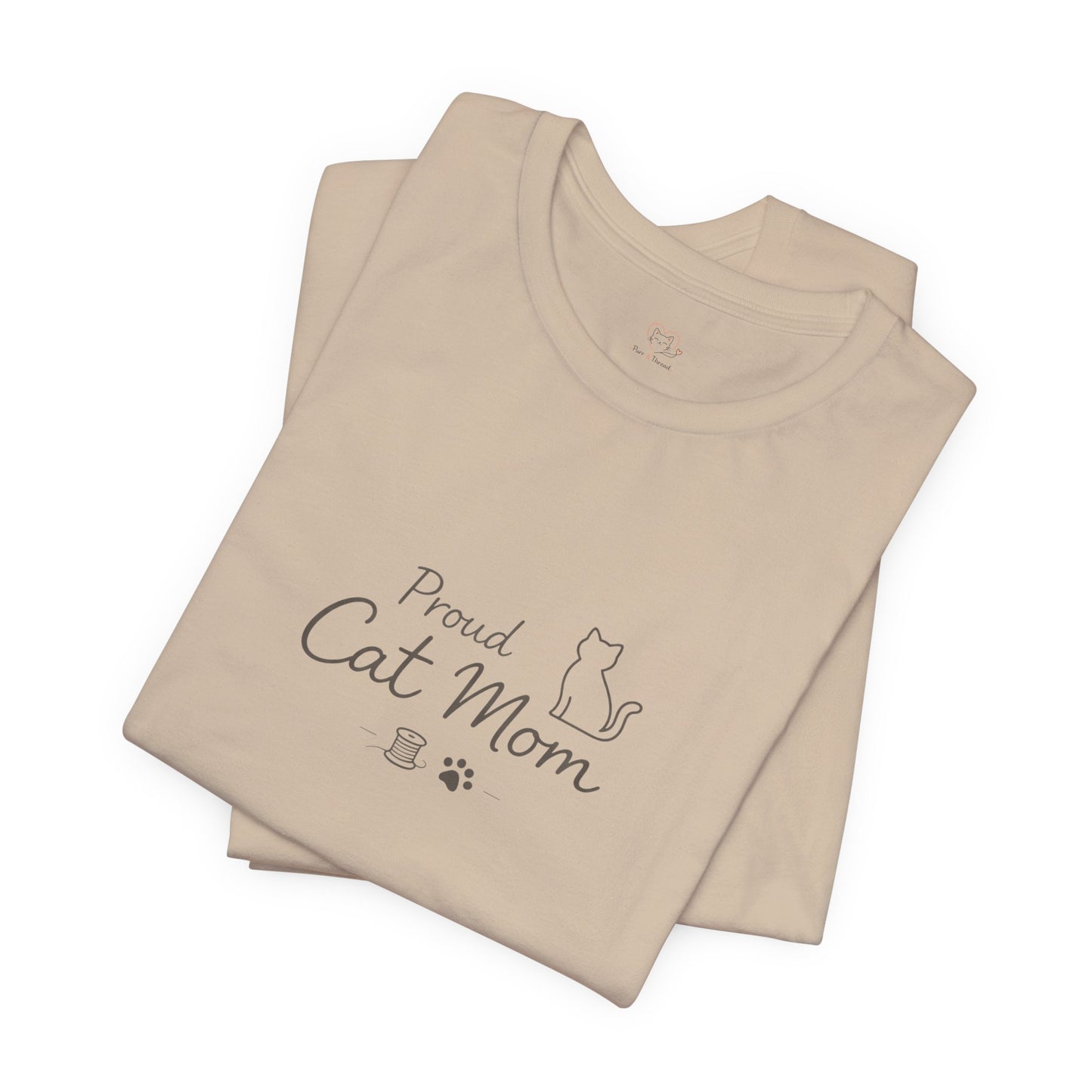 Proud Cat Mom T‑Shirt — Cute Sleeping Cat Tee