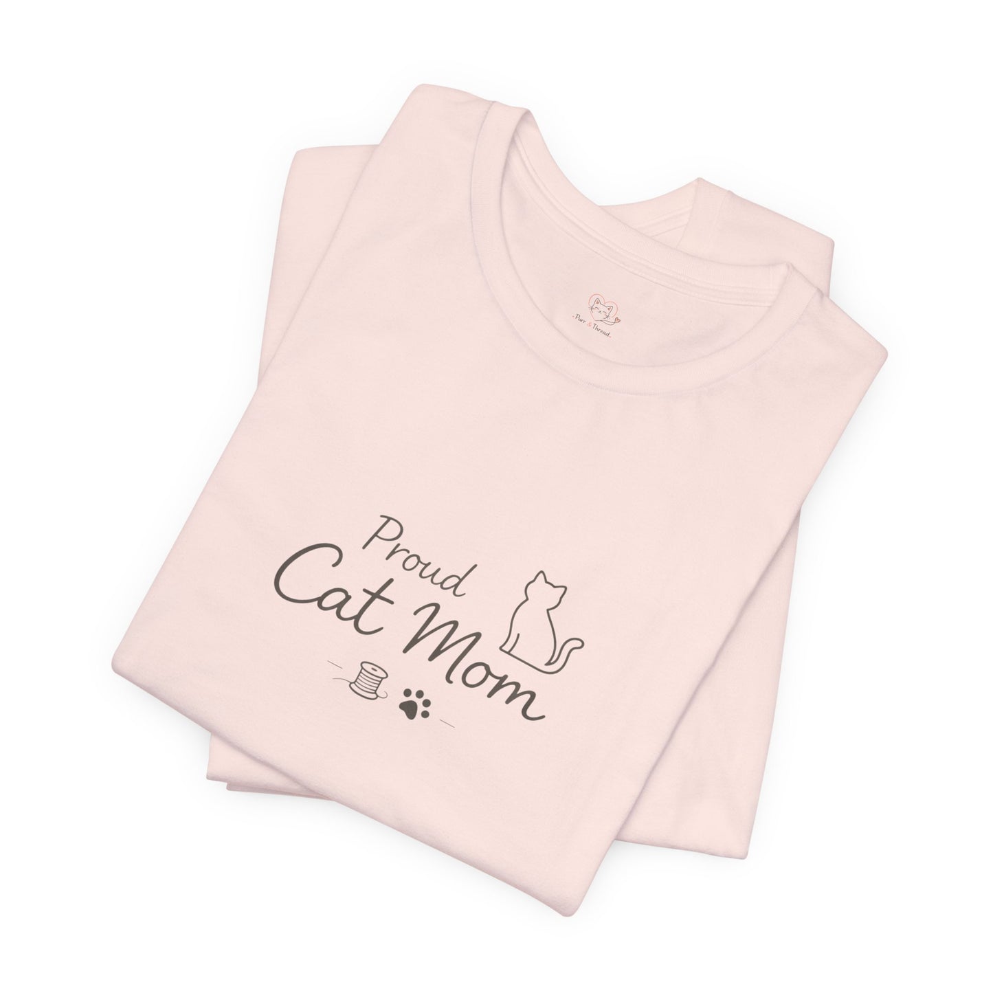 Proud Cat Mom T‑Shirt — Cute Sleeping Cat Tee
