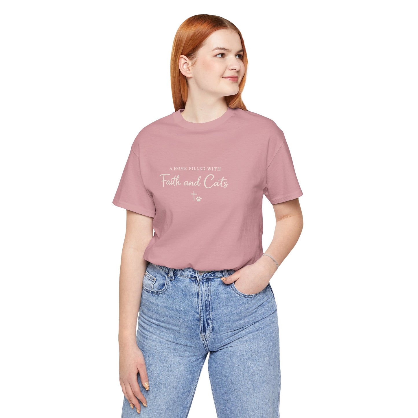 Faith and Cats T‑Shirt — Faith Inspired Christian Cat Tee
