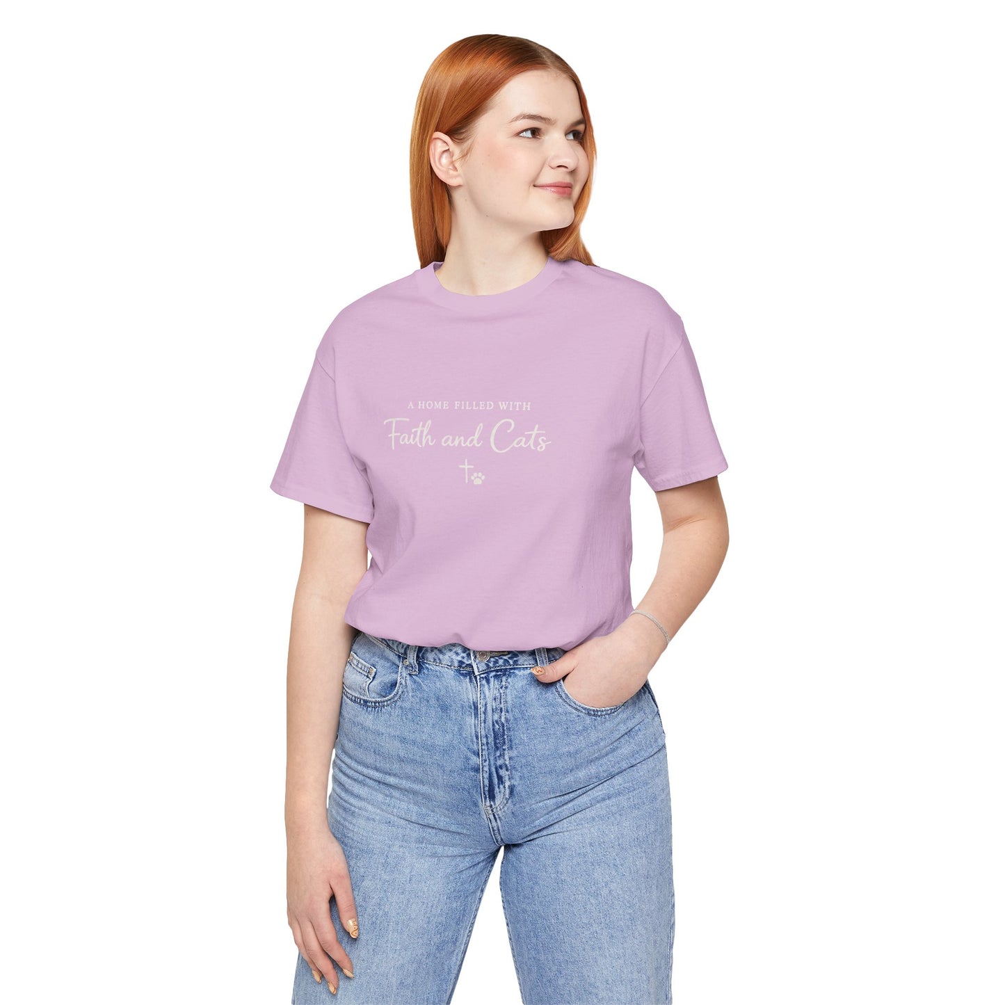 Faith and Cats T‑Shirt — Faith Inspired Christian Cat Tee
