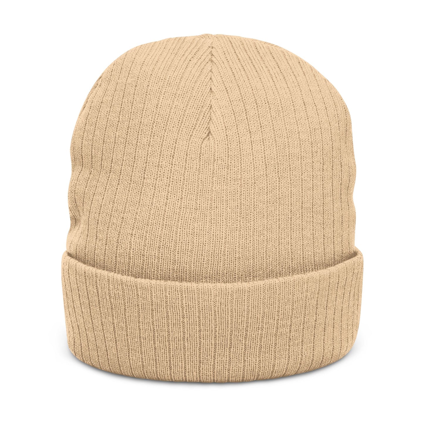 Embroidered 'Tiny Terror' Cat Ribbed Knit Beanie — Cozy Winter Hat